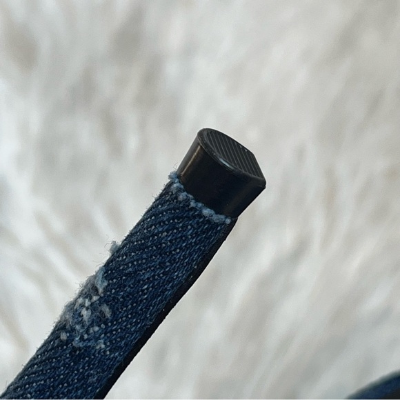 Nine West NWOB Denim & Jeweled High Heeled Stiletto Pointed Toe Bootie Size 7 - Picture 9 of 14